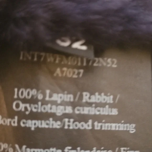 ⭐️ Army Yves Salomon genuine fur lined navy blue parka size 32 - Picture 12 of 16